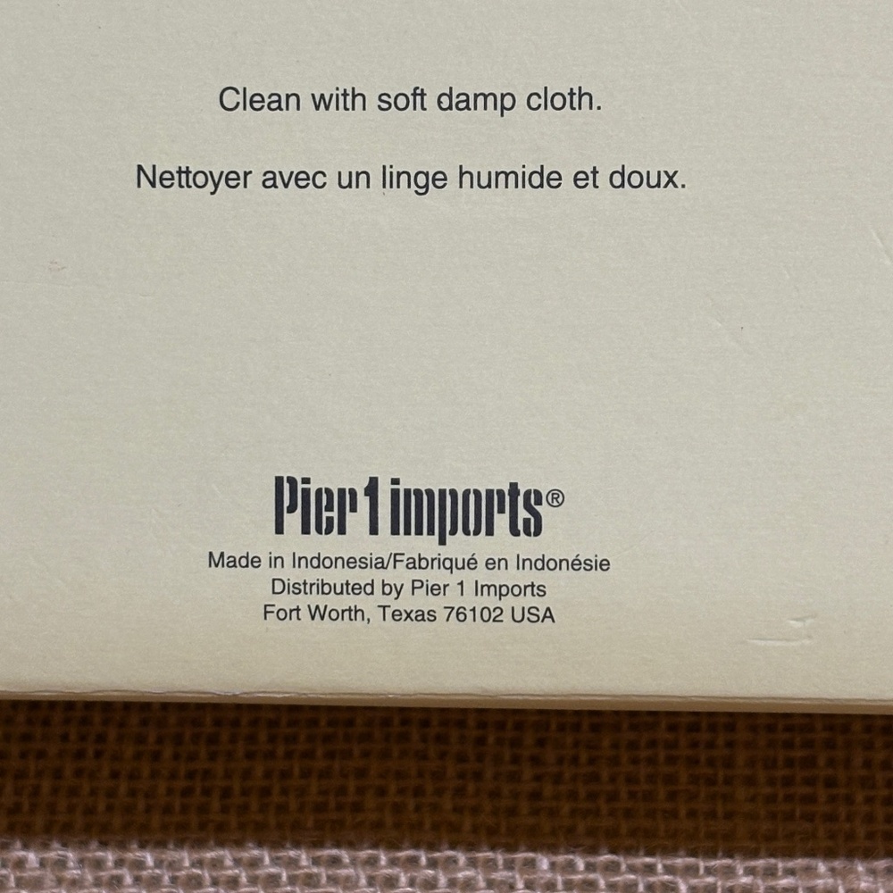 Pier 1 Imports Napkin Ring Holders Carved Wood Asian Hat Set Of‎ 4 New In Box - Picture 7 of 11